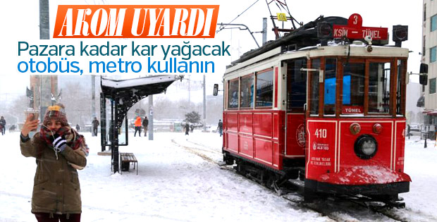 AKOM'dan İstanbul'a kar uyarısı