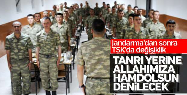 TSK'da yemek duasında Tanrı ifadesi kullanılmayacak