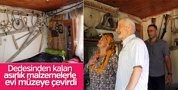 Köy evini müzeye dönüştürdü