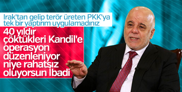 İbadi, Kandil operasyonundan rahatsız oldu
