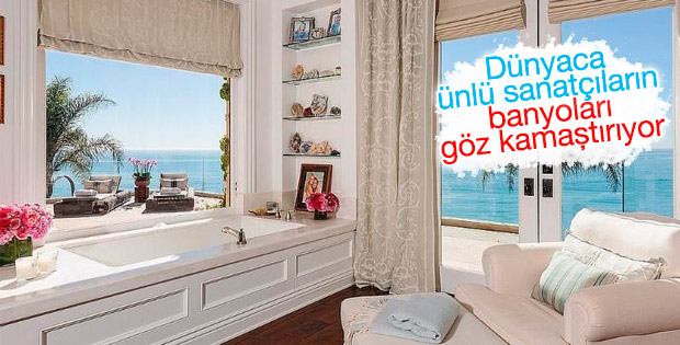 Ünlülerin gösterişli banyoları ilgi çekiyor