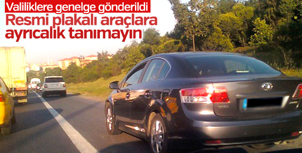 Resmi plakalı araçların denetimi artacak