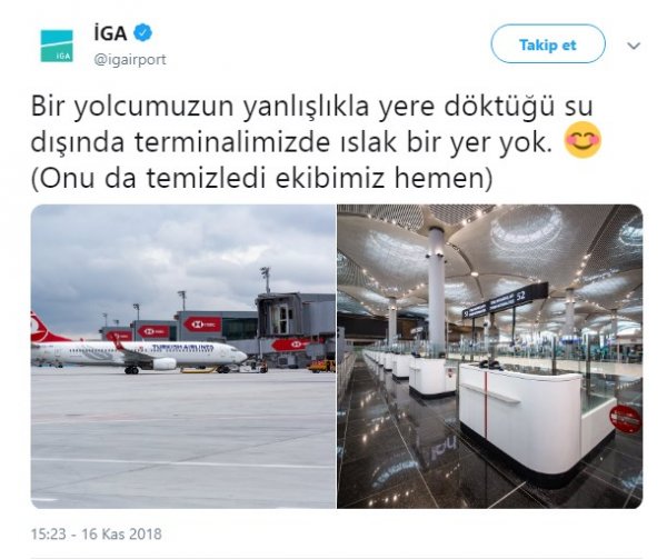 'İstanbul Havalimanı'nı su bastı' diyenlere esprili cevap