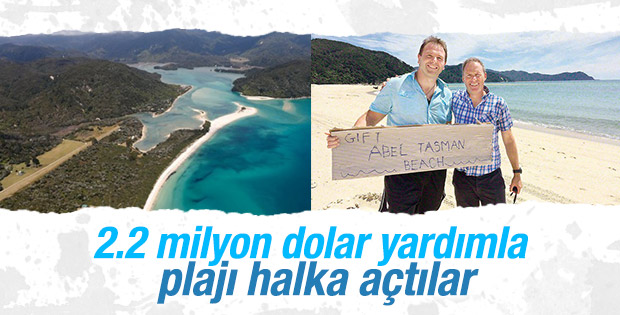 Yeni Zelanda'da özel mülk olan plaj halka açıldı