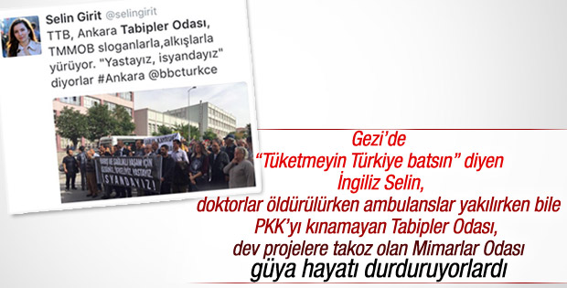 Ankara'da terör protestosu