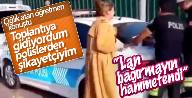 Trafik cezası kesilirken çığlık atan kadın konuştu
