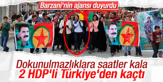 HDP'li Tuğba Hezer ve Sarıyıldız Türkiye'yi terk etti