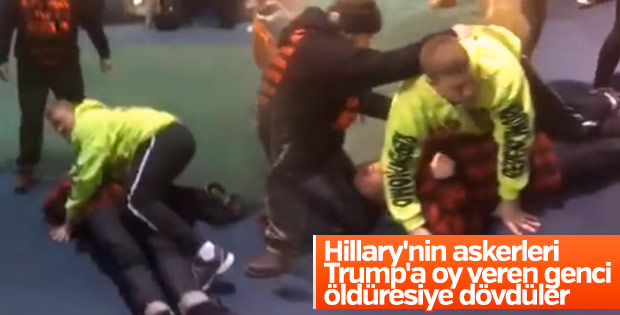 Portland havalimanında Trump destekçisini dövdüler