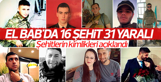 El Bab'da şehit olan askerlerin kimlikleri belli oldu