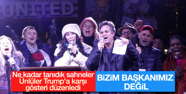 Ünlülerden Trump karşıtı gösteri