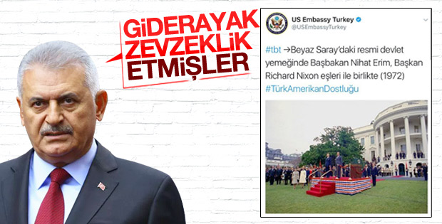 Başbakan'a ABD Büyükelçiliği'nin paylaştığı fotoğraf soruldu