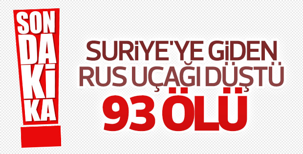 Suriye'ye giden Rus askeri uçağı düştü