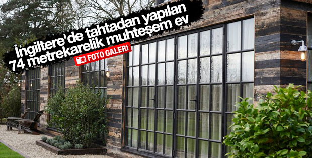 Tahtadan yapılan 74 metrekarelik ev