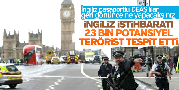 İngiliz istihbaratı: 23 bin potansiyel terörist var