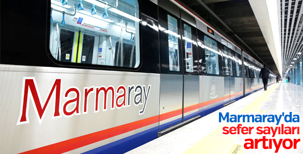 Marmaray'da sefer sayıları artıyor