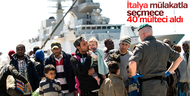 İtalya 40 Suriyeli sığınmacıyı aldı