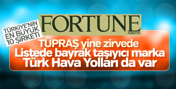 Türkiye'nin en büyük şirketlerinde ilk 10'a girenler