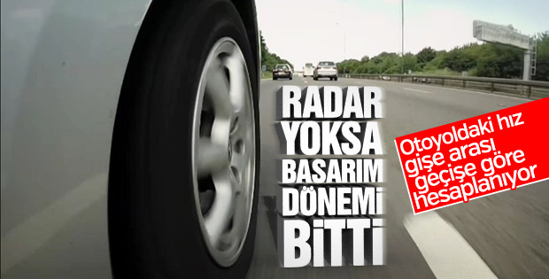 Otoyollarda ortalama hız tespit sistemi devrede