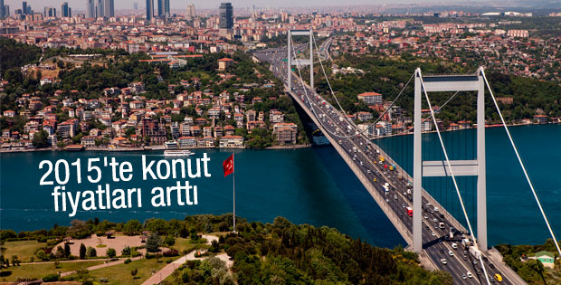 2015'te konut fiyatları arttı