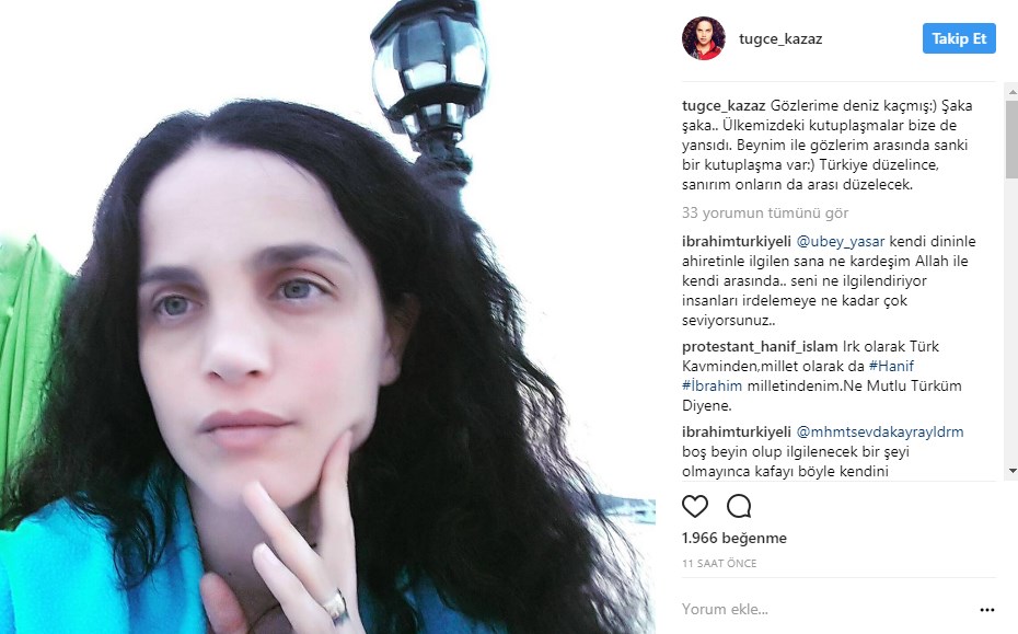 Tuğçe Kazaz�ın makyajsız hali