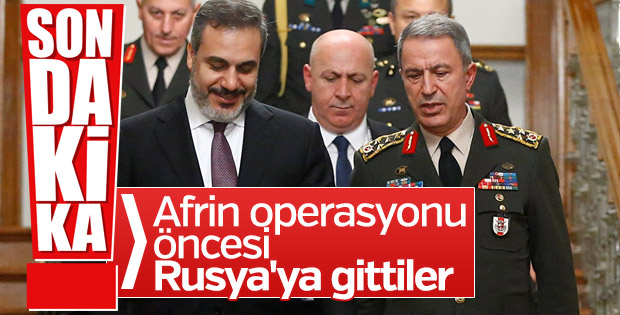 Genelkurmay Başkanı ve MİT Müsteşarı Moskova'ya gitti