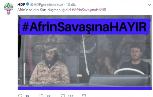 HDP Afrin operasyonu sırasında PKK'lılara ağlıyor