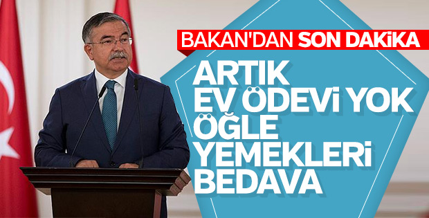 Bakan Yılmaz: Öğrencilere artık ev ödevi yok