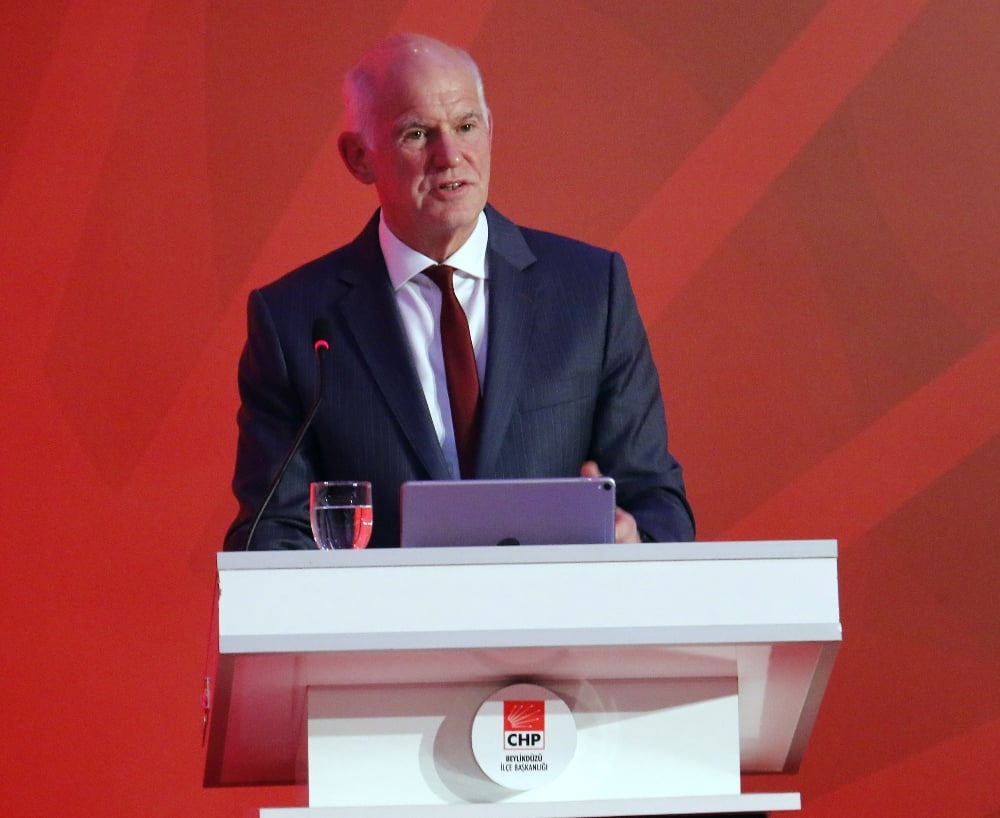 CHP, Yunanistan eski Başbakanı Papandreu'yu ağırladı