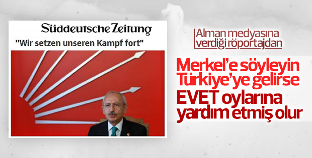 Kılıçdaroğlu, Alman gazetesine konuştu