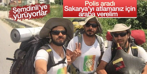 Şemdinli'ye giden 'barış yürüyüşçüleri' Sakarya'da