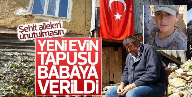 Şehit Erkan Özdemir'in ailesine ev alındı