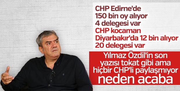 CHP'deki delege dengesizliğini Yılmaz Özdil anlattı