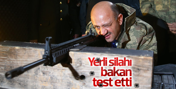 Milli Savunma Bakanı MPT-76 ile deneme atışı yaptı
