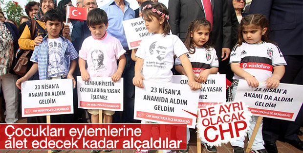 CHP'den 23 Nisan'da protestocu çocuklar