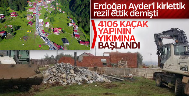 Doğu Karadeniz yaylalarında yıkım başladı