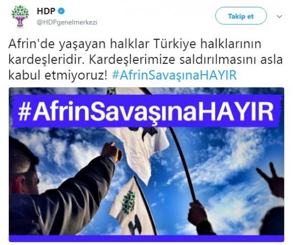 HDP Afrin operasyonu sırasında PKK'lılara ağlıyor