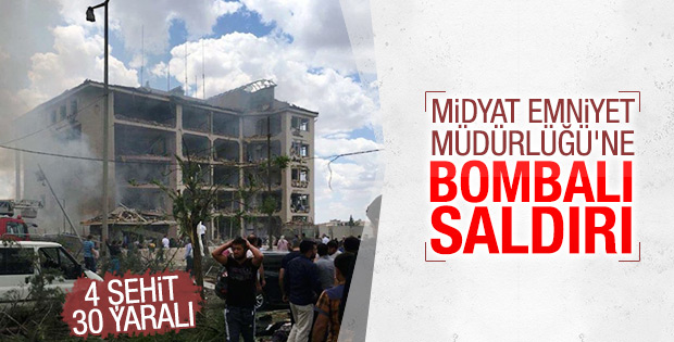 Mardin'de emniyet binasına bombalı saldırı
