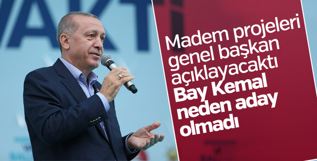 Erdoğan, Kılıçdaroğlu ve İnce'yi eleştirdi