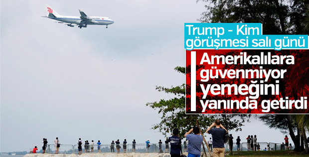 Kim Trump'la görüşmek için Singapur'a gitti