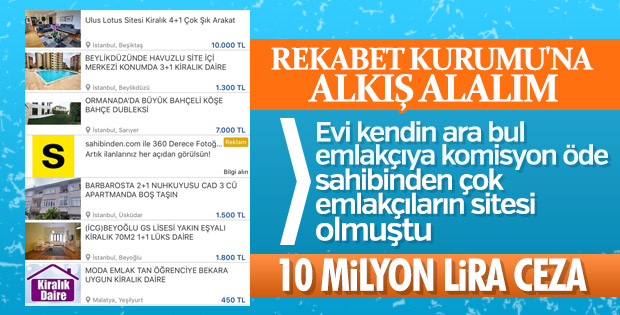 Rekabet Kurumu'ndan Sahibinden'e para cezası