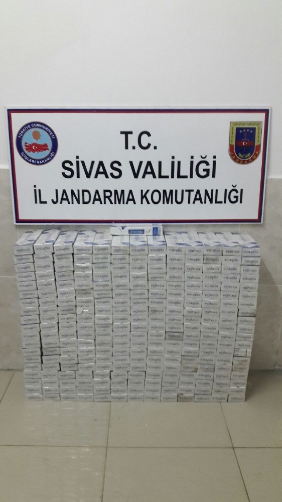 Sivas'ta kaçak sigara operasyonu