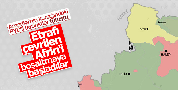 PKK Afrin'i boşaltıyor