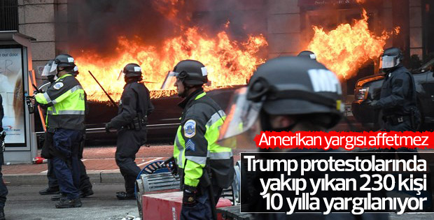 Trump'a karşı gösteri yapan 230 kişi yargılanıyor