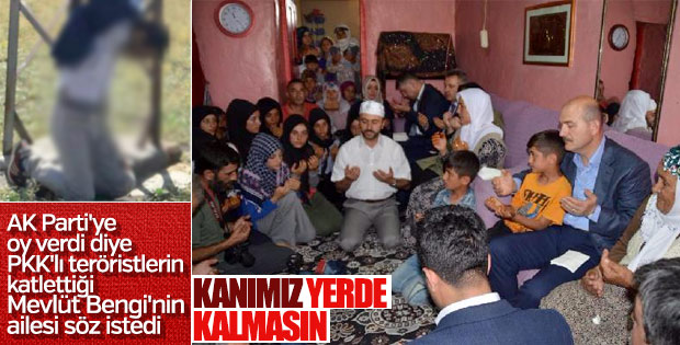 Bakan Soylu’dan Mevlüt Bengi'nin ailesine ziyaret