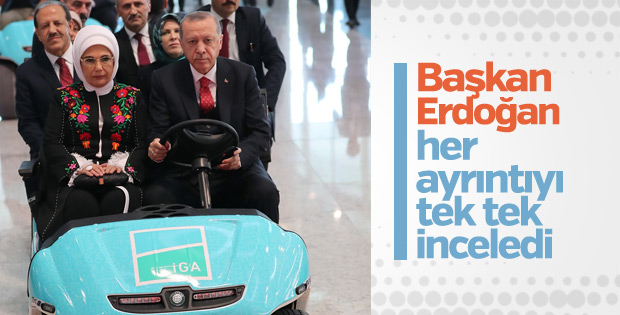 Başkan Erdoğan İstanbul Havalimanı'nı gezdi