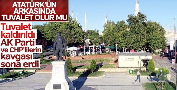 Edirne’deki olaylı tuvalet kaldırıldı