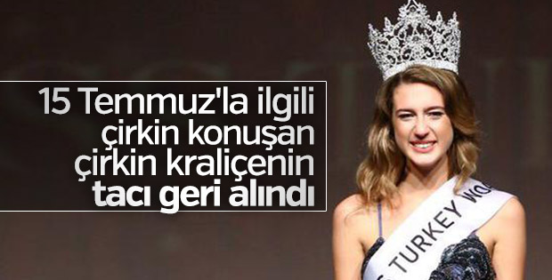 Miss Turkey kraliçesinin tacı geri aldı