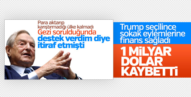 Clinton'u destekleyen Soros 1 milyar dolar kaybetti