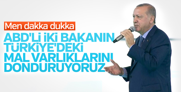 Başkan Erdoğan ABD'ye yaptırım uygulanacağını açıkladı