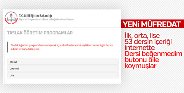 İsmet Yılmaz müfredatın değişeceğini açıkladı